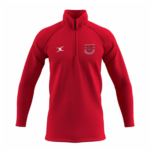 gilbert-rugby-somerset-referees-senior-gts-pile-1-4-zip-rosso-adulto image 1