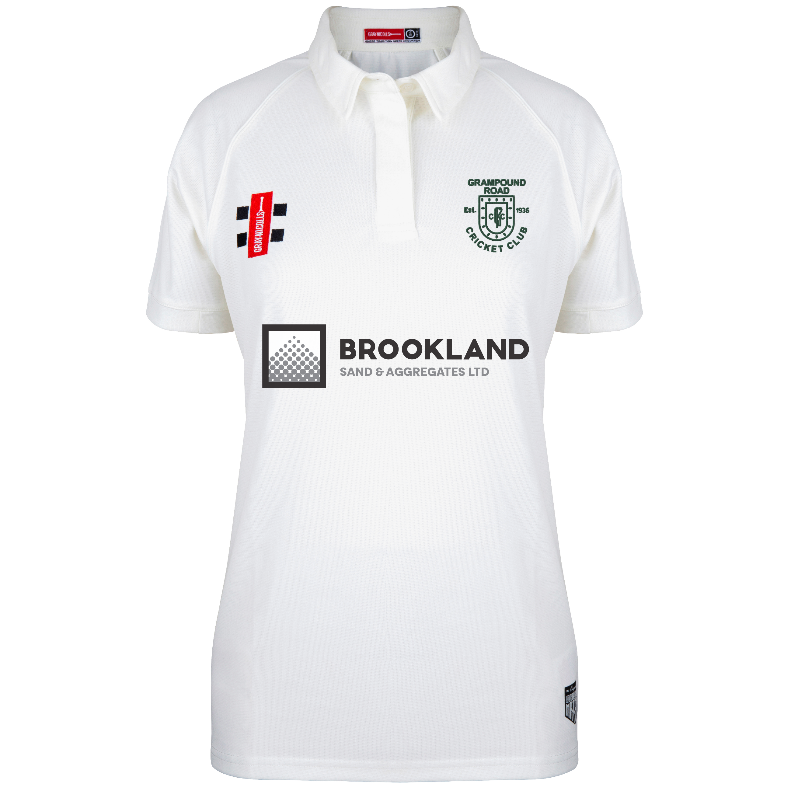 gray-nicolls-grampound-road-cc-matrix-v2-maglia-cricket-donna-manica-corta-avori image 1