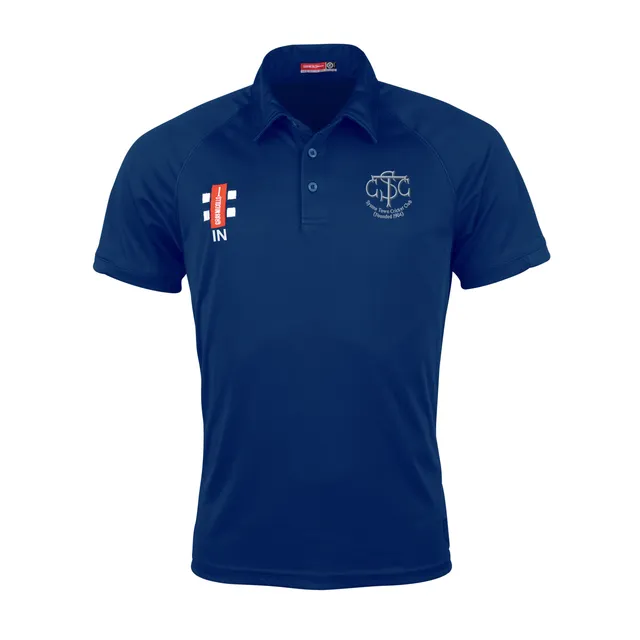 gray-nicolls-syston-town-cc-junior-matrix-v2-polo-manica-corta-blu-navy image 1