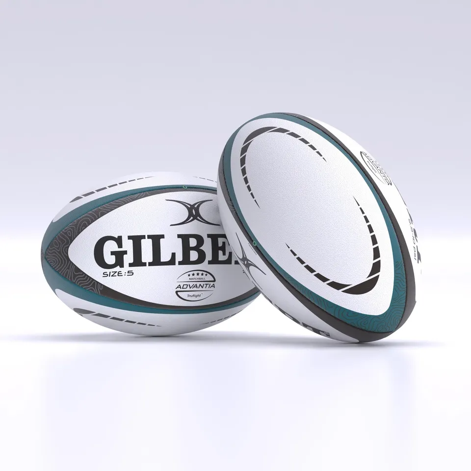 gilbert-rugby-advantia-pallone-match-rugby-n-5-teal-nero image 1