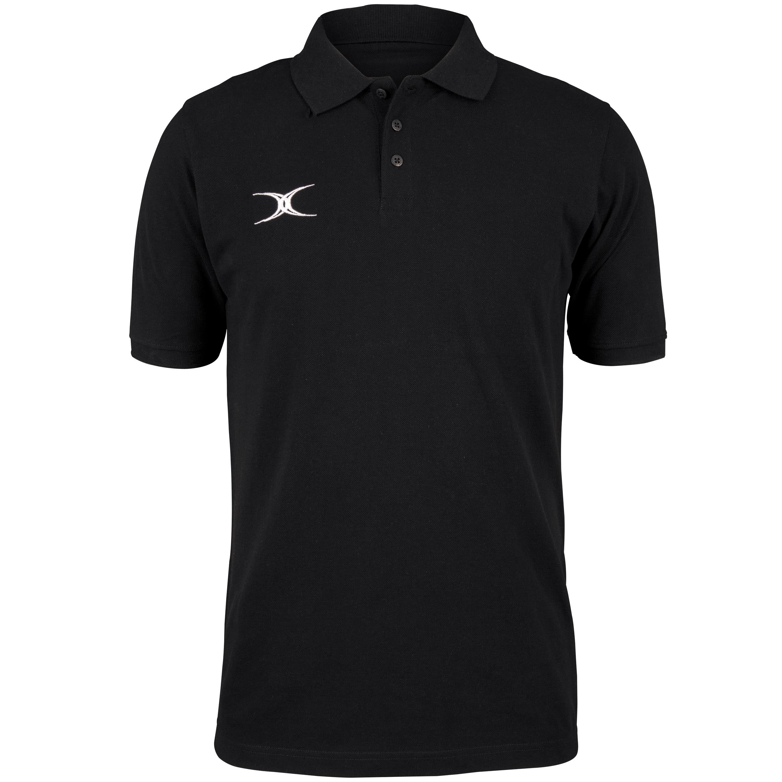 gilbert-rugby-quest-polo-junior-cotone-organico-nero-blu-navy image 3