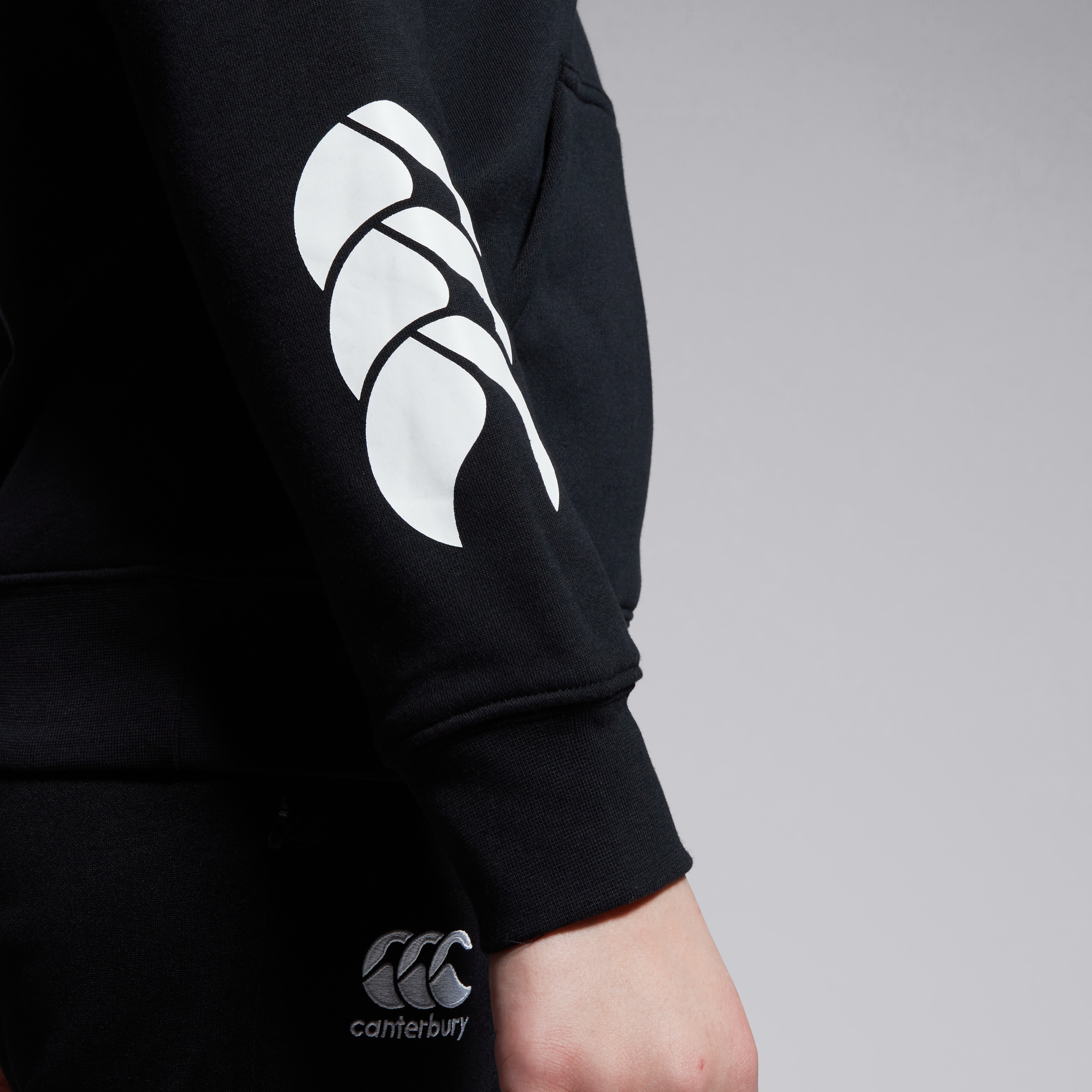 canterbury-junior-club-hoody-black-felpa-con-cappuccio-junior-nera image 8