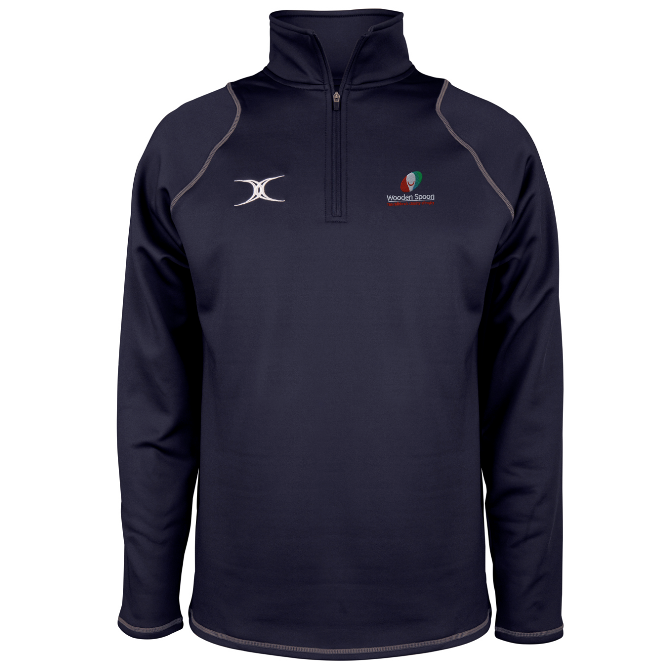 gilbert-rugby-wooden-spoon-quest-pile-1-4-zip-uomo-blu-navy-senior image 1