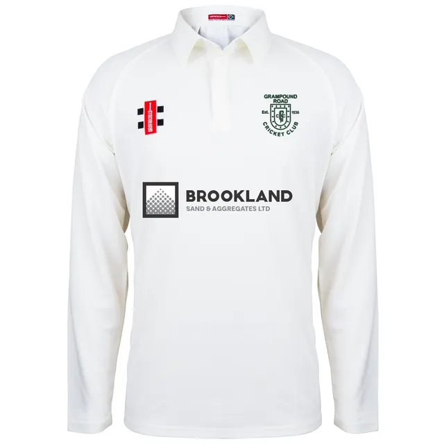 gray-nicolls-grampound-road-cc-maglia-match-matrix-v2-manica-lunga-senior-avorio image 1