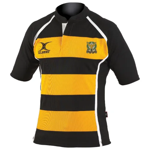gilbert-rugby-llandaff-north-rfc-bambino-maglia-match-xact-ii-hooped-nero-ambra image 1
