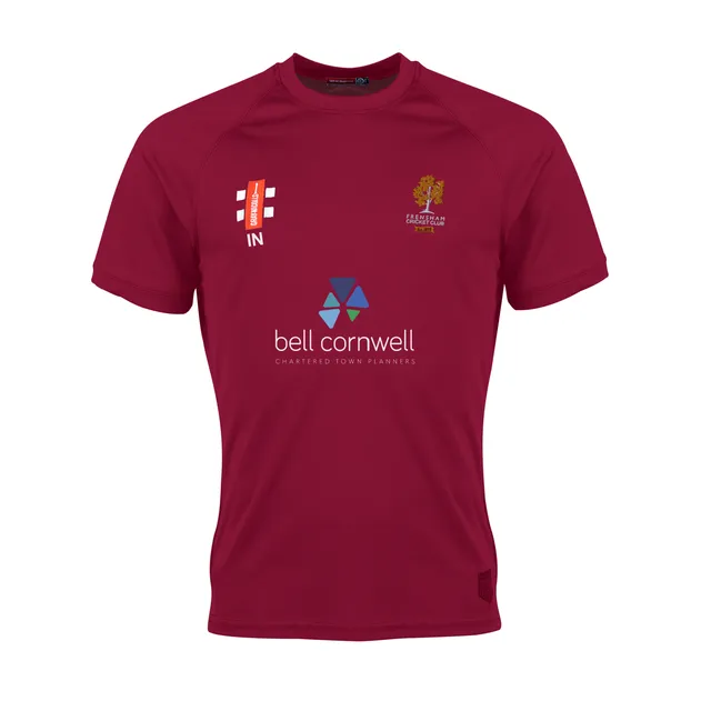 gray-nicolls-frensham-cc-matrix-v2-t-shirt-manica-corta-senior-maroon image 1