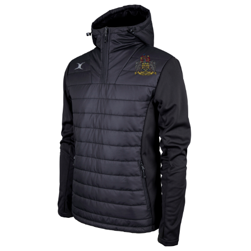 gilbert-rugby-pro-active-giacca-quarter-zip-adulto-nera-newcastle-staffs-rufc image 1