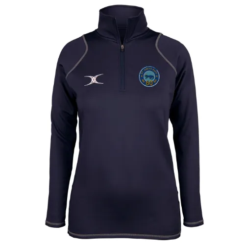 gilbert-rugby-st-neots-rfc-donna-quest-pile-1-4-zip-blu-navy image 1