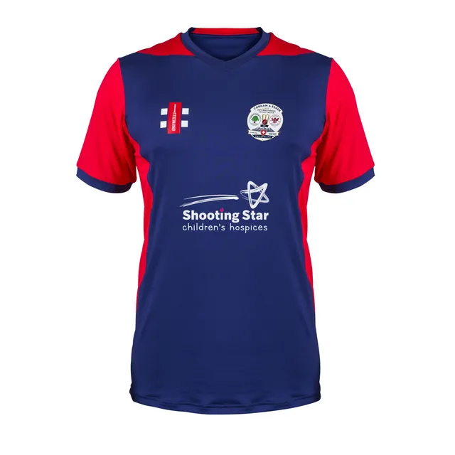 gray-nicolls-cobham-avorians-cc-junior-t20-maglia-s-s-navy-rosso image 1