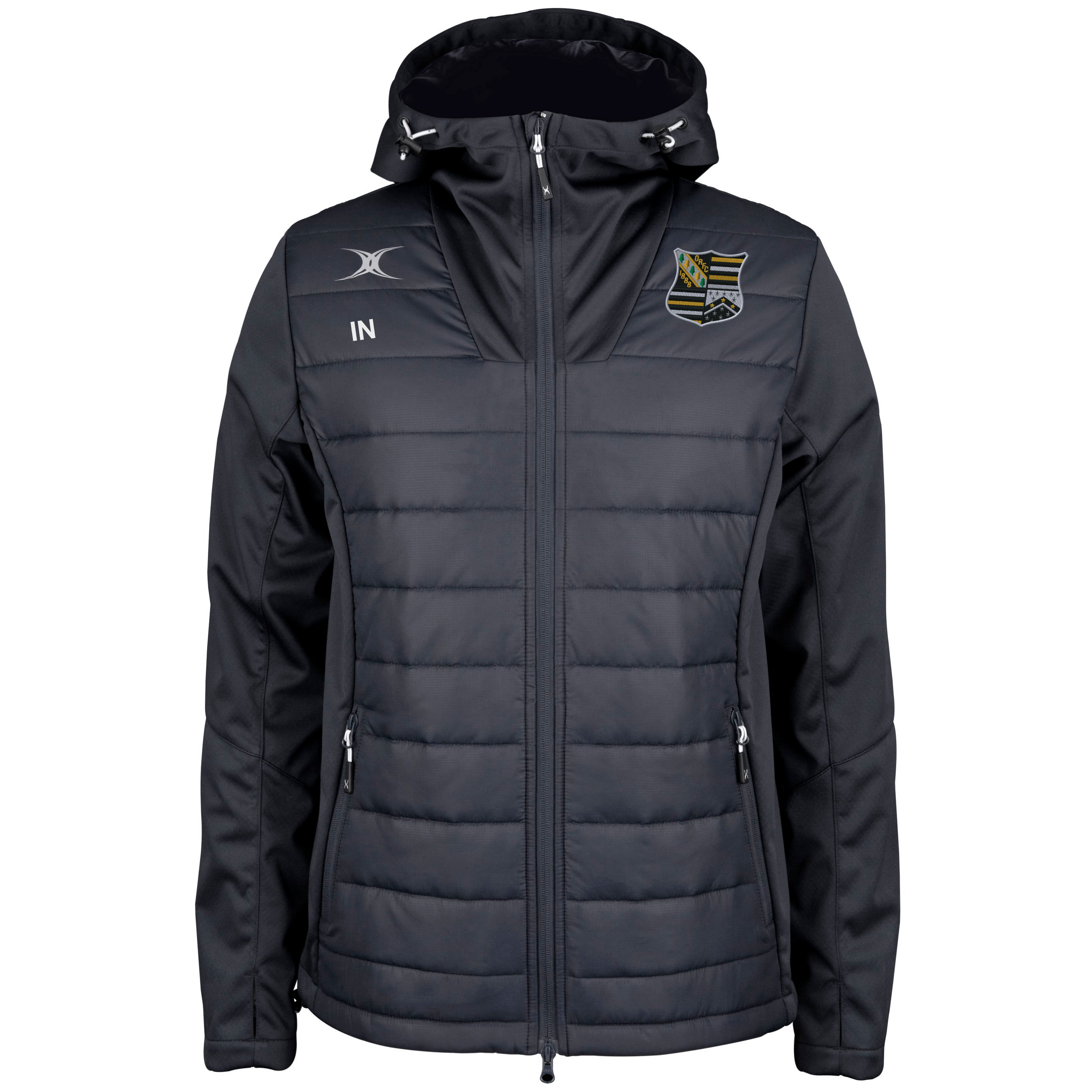 gilbert-rugby-oadby-wyggestonians-rfc-senior-pro-giacca-full-zip-nera-active image 1