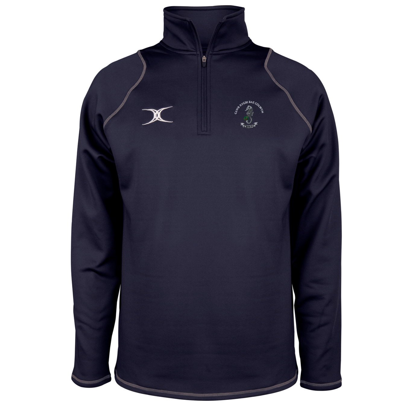 gilbert-rugby-colwyn-bay-rfc-senior-quest-pile-1-4-zip-uomo-blu-navy-scuro image 1
