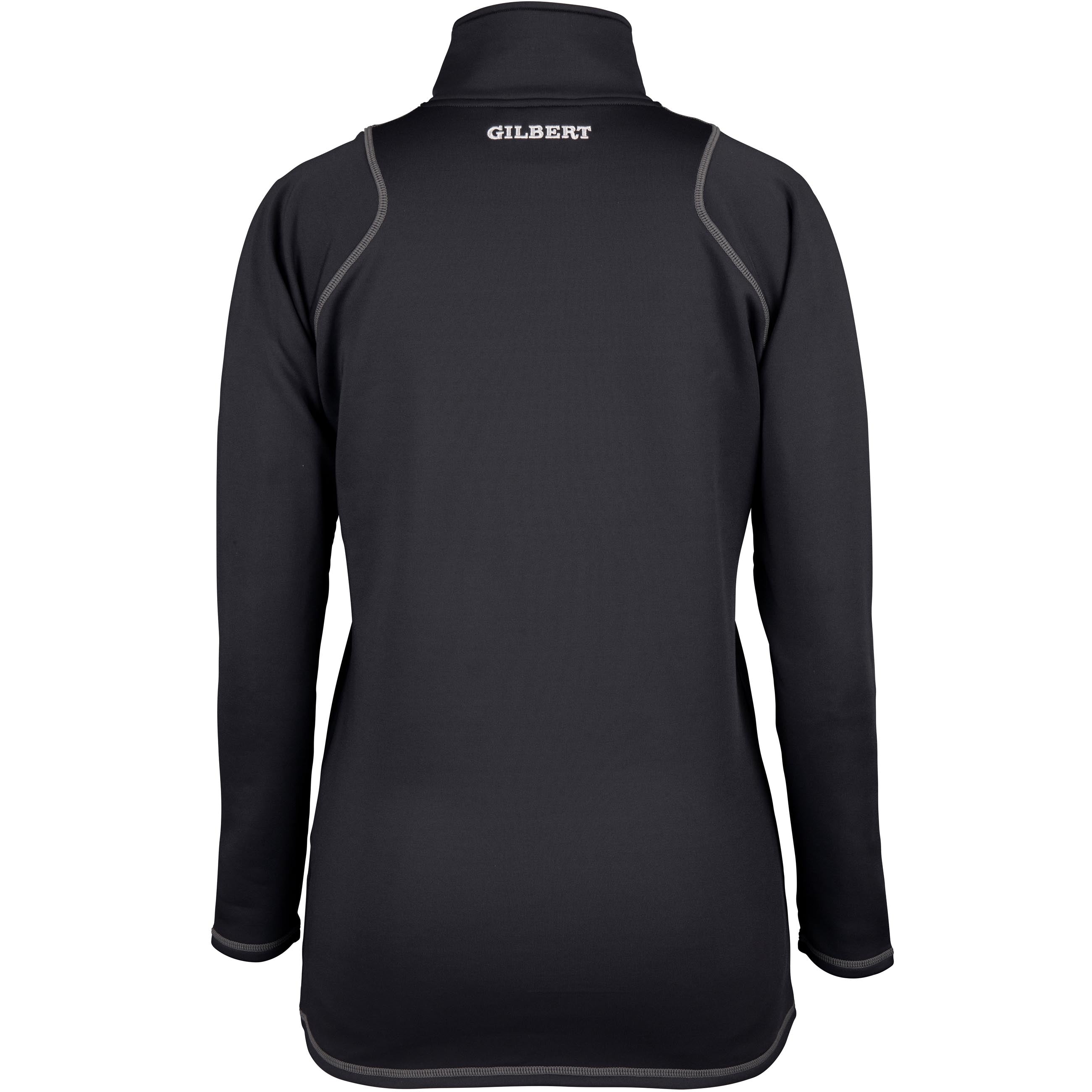 gilbert-rugby-quest-ii-1-4-zip-fleece-donna-pile-rugby-nero-blu-navy image 2