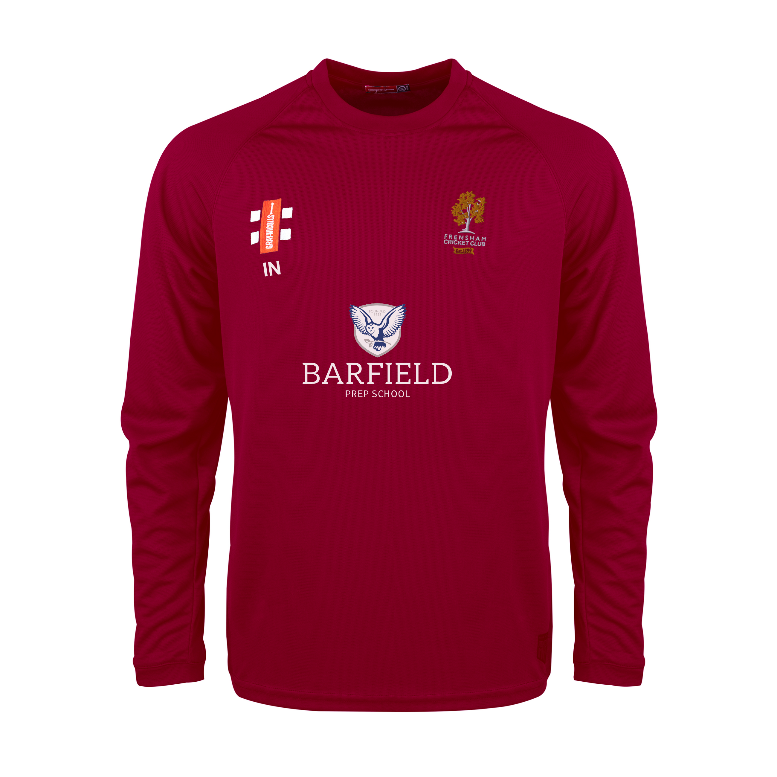 gray-nicolls-frensham-cc-junior-maglia-manica-lunga-matrix-v2-bordeaux image 1