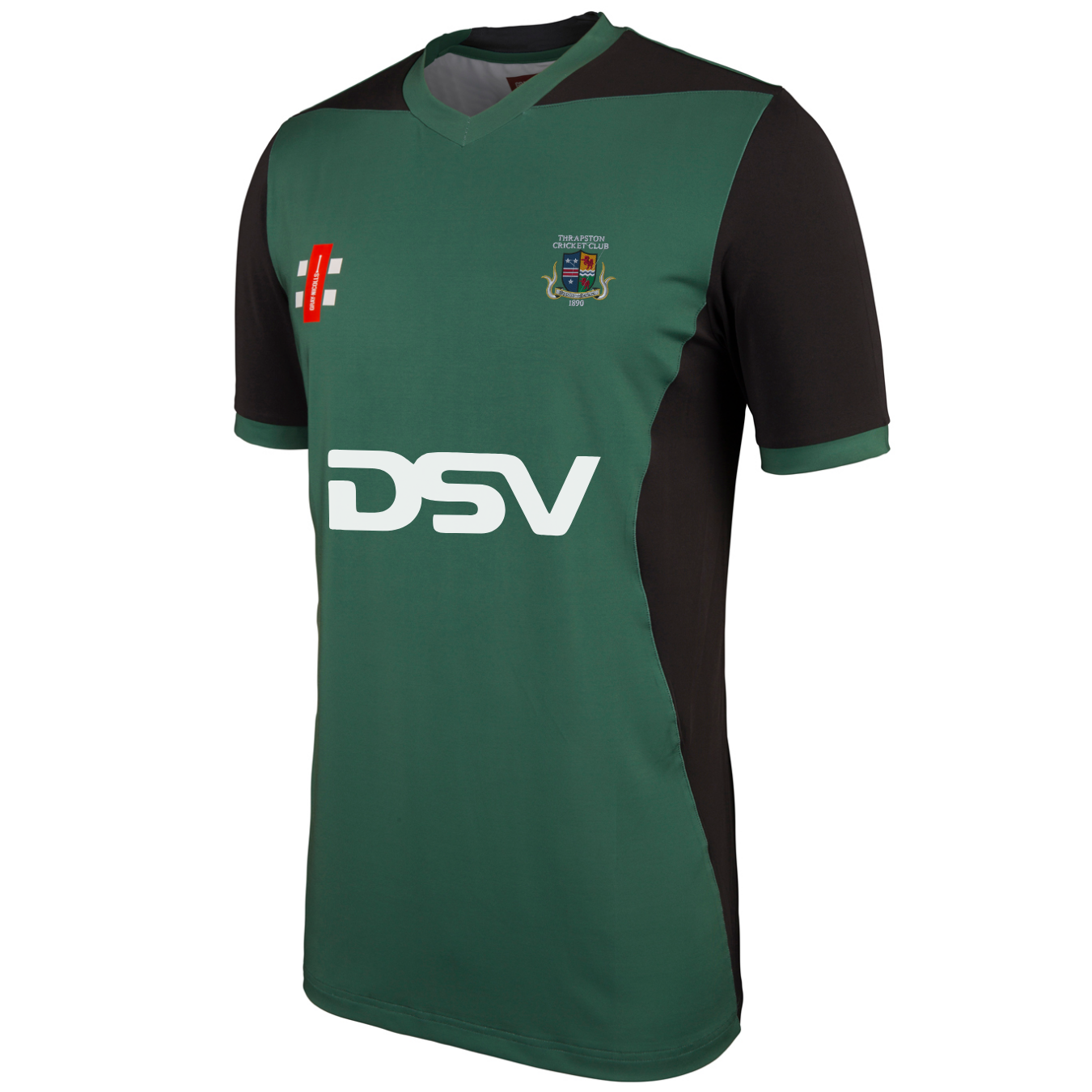 gray-nicolls-thrapston-cc-adulto-pro-performance-t20-maglia-s-s-verde-nero image 1