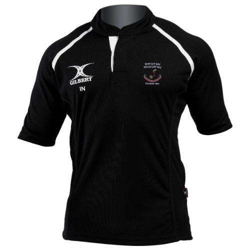 gilbert-rugby-whitley-bay-rockcliff-rfc-maglia-xact-ii-monochrome-nera-uomo image 1