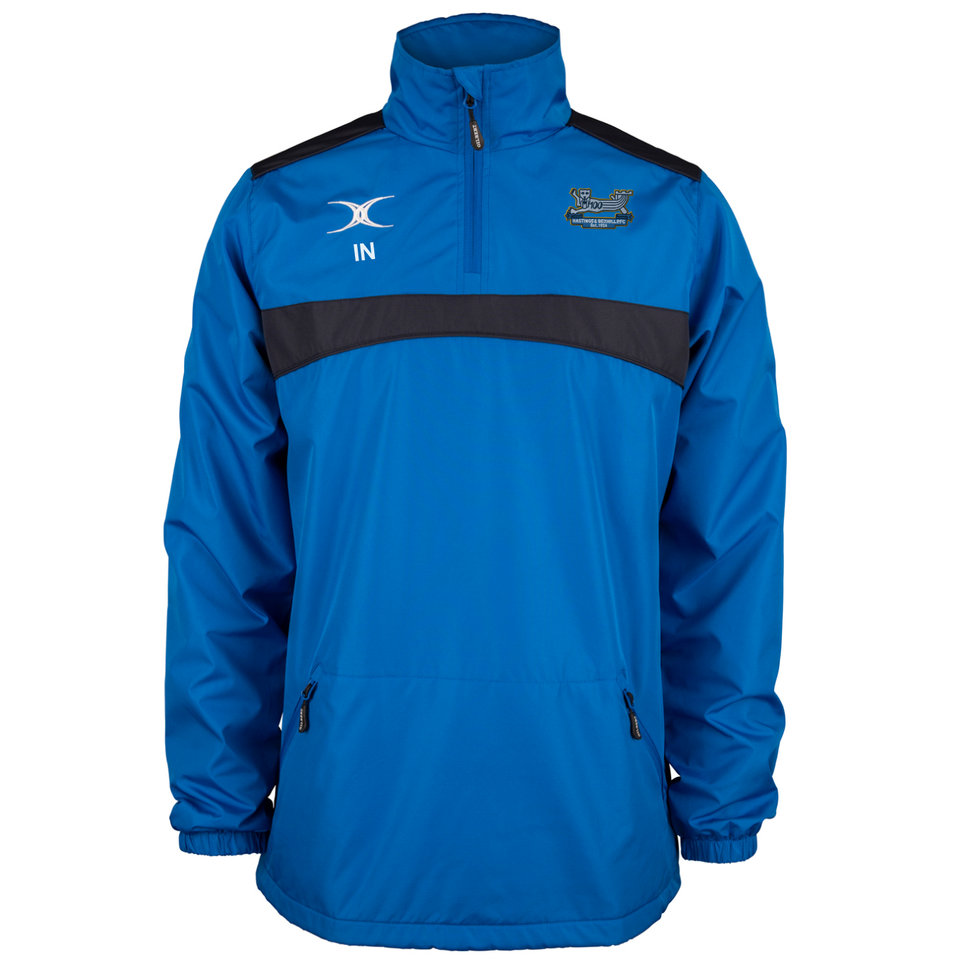gilbert-rugby-hastings-bexhill-rfc-giacca-photon-1-4-zip-junior-royal-blu-navy image 1