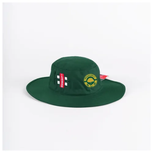 gray-nicolls-broadstone-cc-senior-verde-sun-hat-cappello-da-cricket image 1