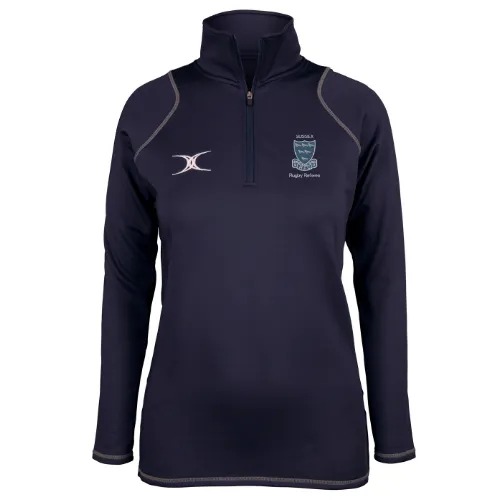 gilbert-rugby-sussex-rugby-referees-quest-pile-donna-1-4-zip-dark-navy image 1