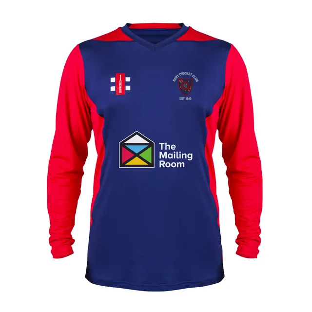gray-nicolls-bury-cc-senior-pro-performance-maglia-t20-manica-lunga-navy-rosso image 1
