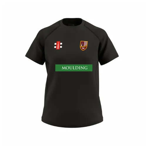 gray-nicolls-gts-t-shirt-cricket-donna-manica-corta-south-wilts-cc-nero image 1