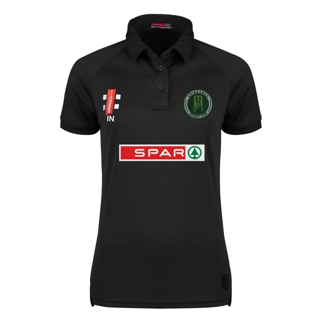 gray-nicolls-matrix-polo-cricket-donna-manica-corta-nera-grimsargh-cc image 1