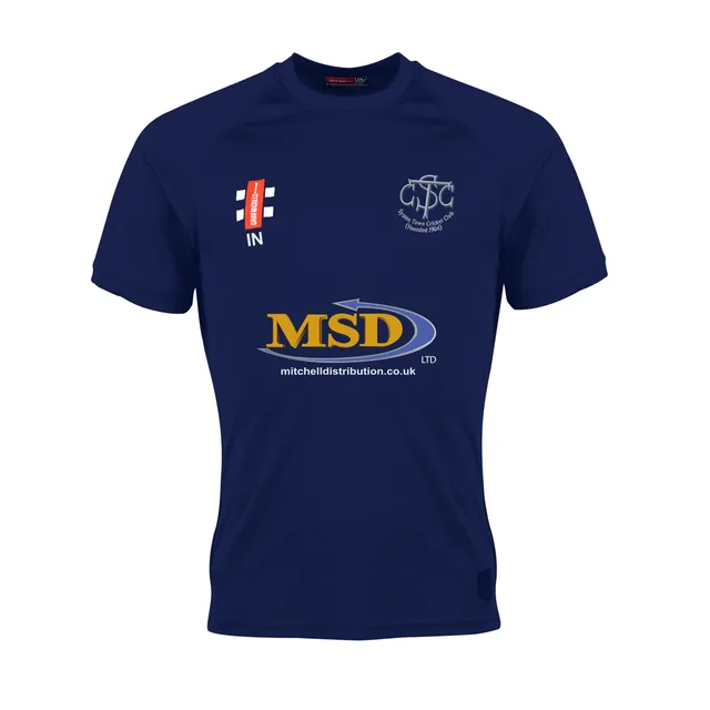 gray-nicolls-syston-town-cc-matrix-v2-t-shirt-junior-manica-corta-blu-navy image 1