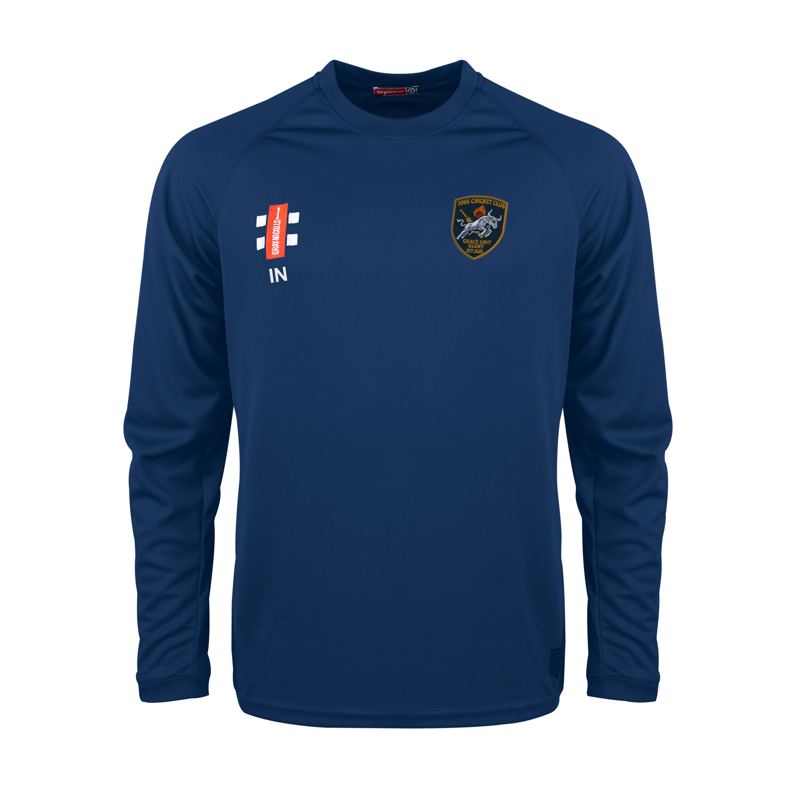 gray-nicolls-1066-cc-matrix-v2-t-shirt-manica-lunga-senior-navy image 1