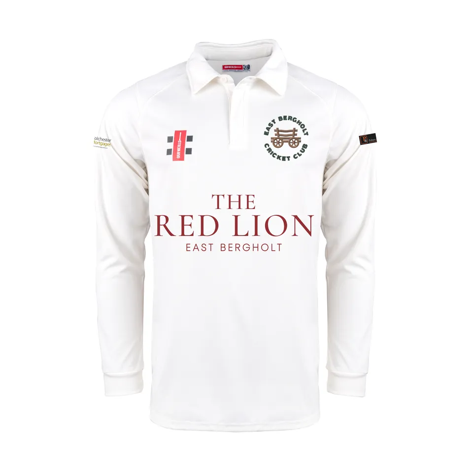 gray-nicolls-east-bergholt-cc-pro-performance-v2-shirt-senior-avorio-manica-lung image 1