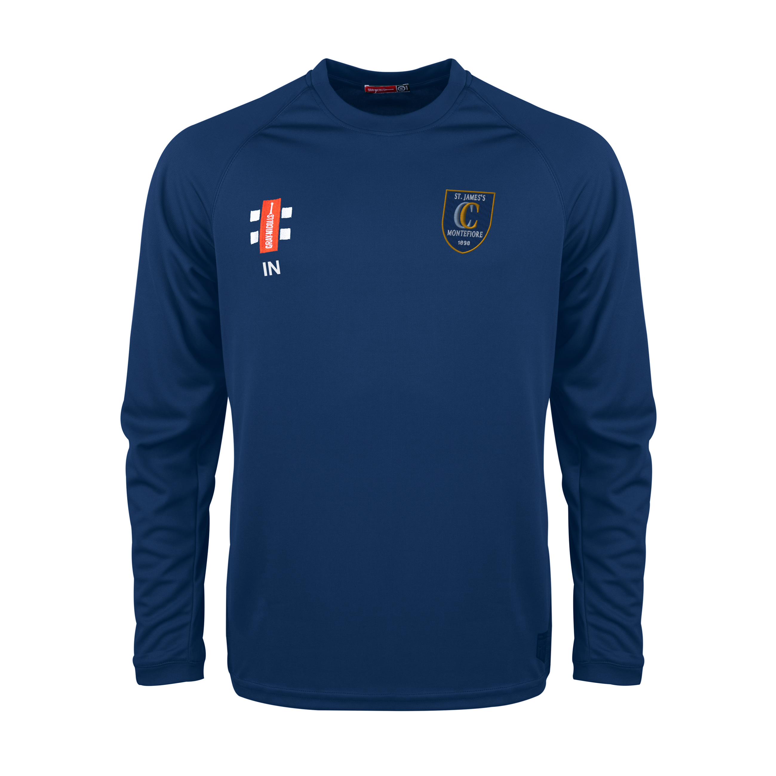 gray-nicolls-st-james-montefiore-senior-matrix-v2-t-shirt-manica-lunga-navy image 1