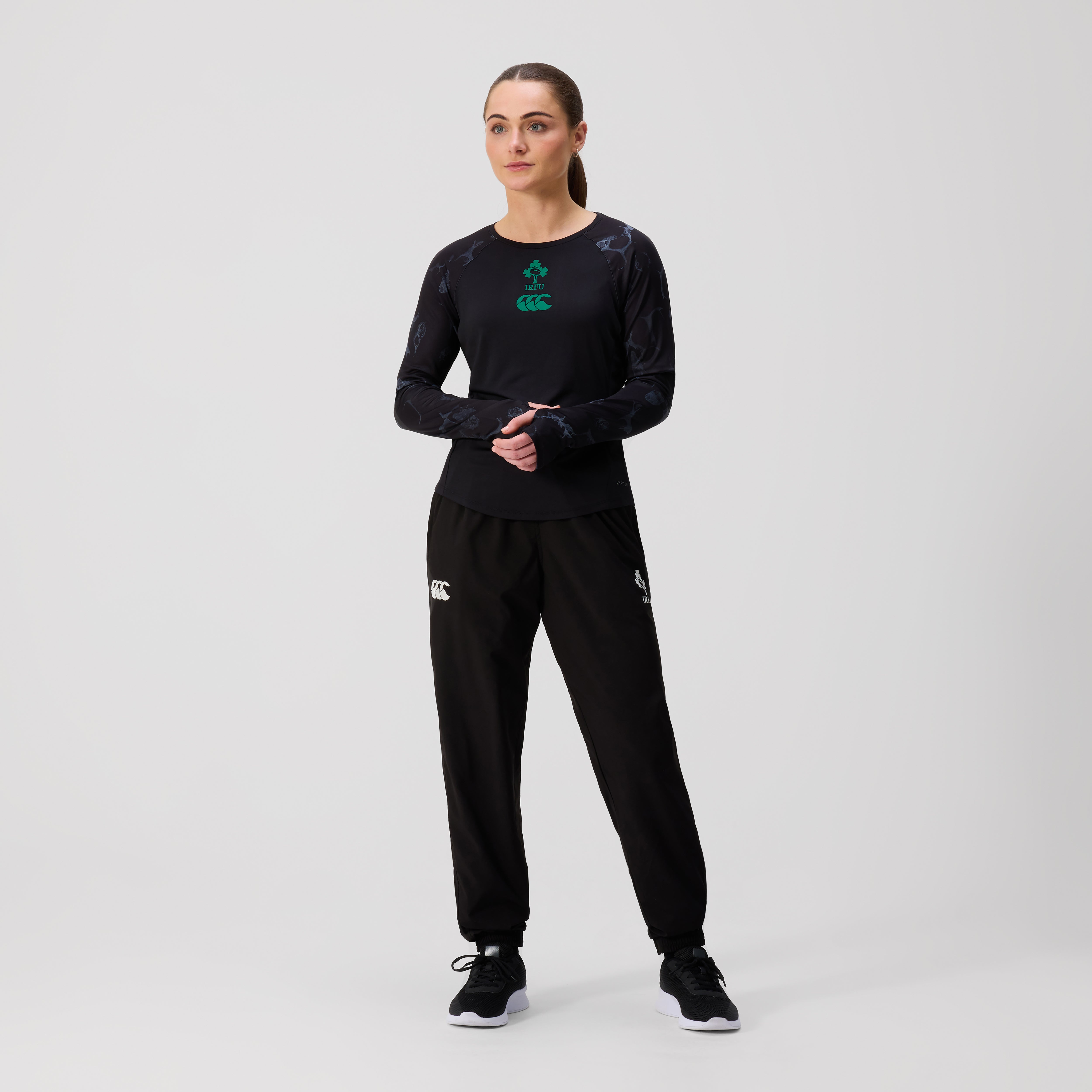 canterbury-womens-ireland-woven-training-pant-nero-pantalone-allenamento-donna-i image 3