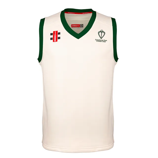 gray-nicolls-crowhurst-park-cc-bambino-pro-performance-gilet-match-avorio-verde image 1