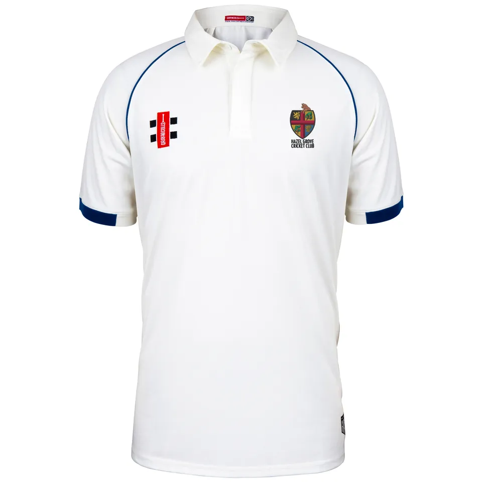 gray-nicolls-hazel-grove-cc-matrix-v2-maglia-cricket-manica-corta-junior-avorio- image 1
