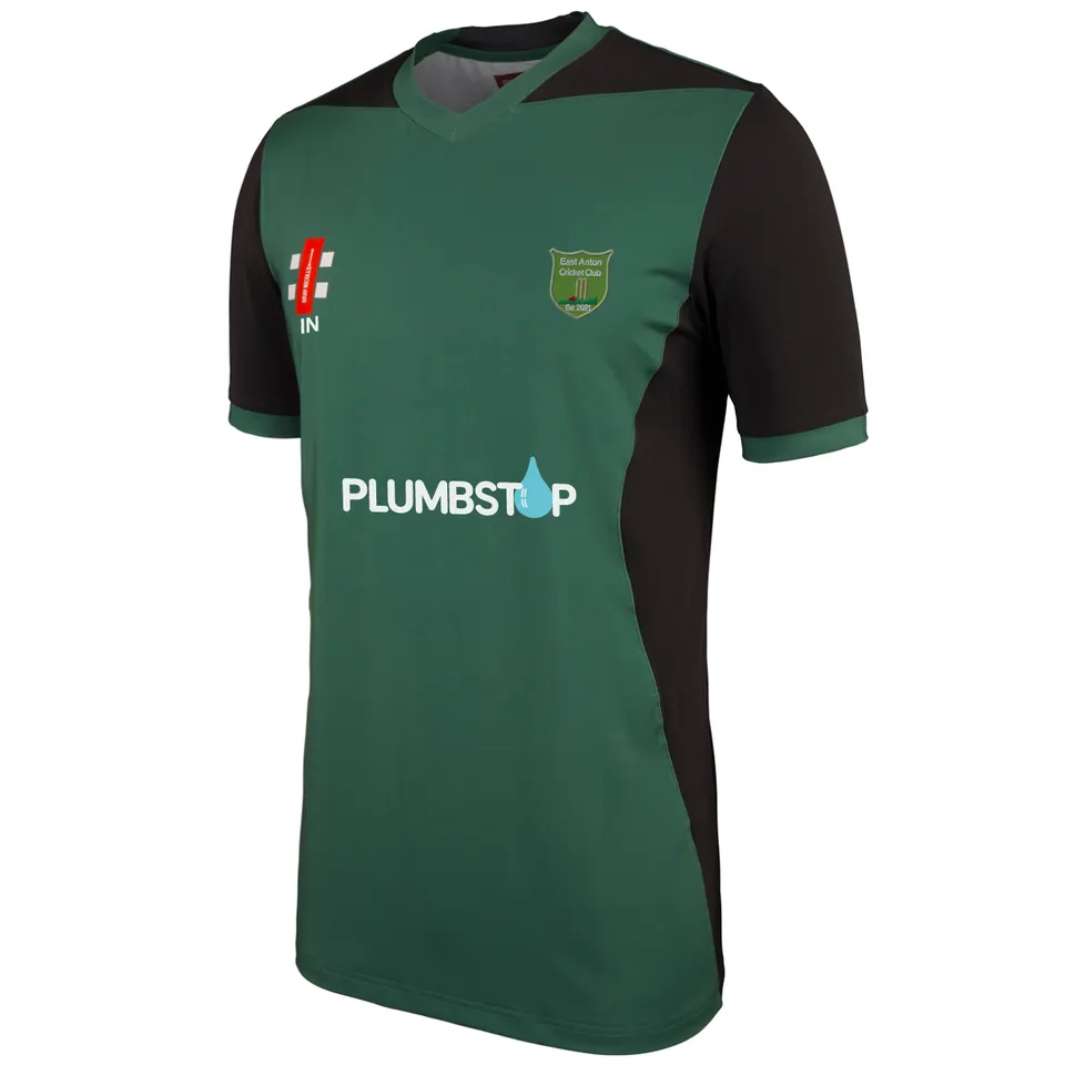 gray-nicolls-east-anton-cc-maglia-gara-junior-verde-nera-pro-performance-t20-man image 1