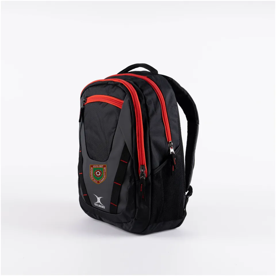 gilbert-rugby-zaino-club-v4-petersfield-rfc-senior-nero-rosso image 1