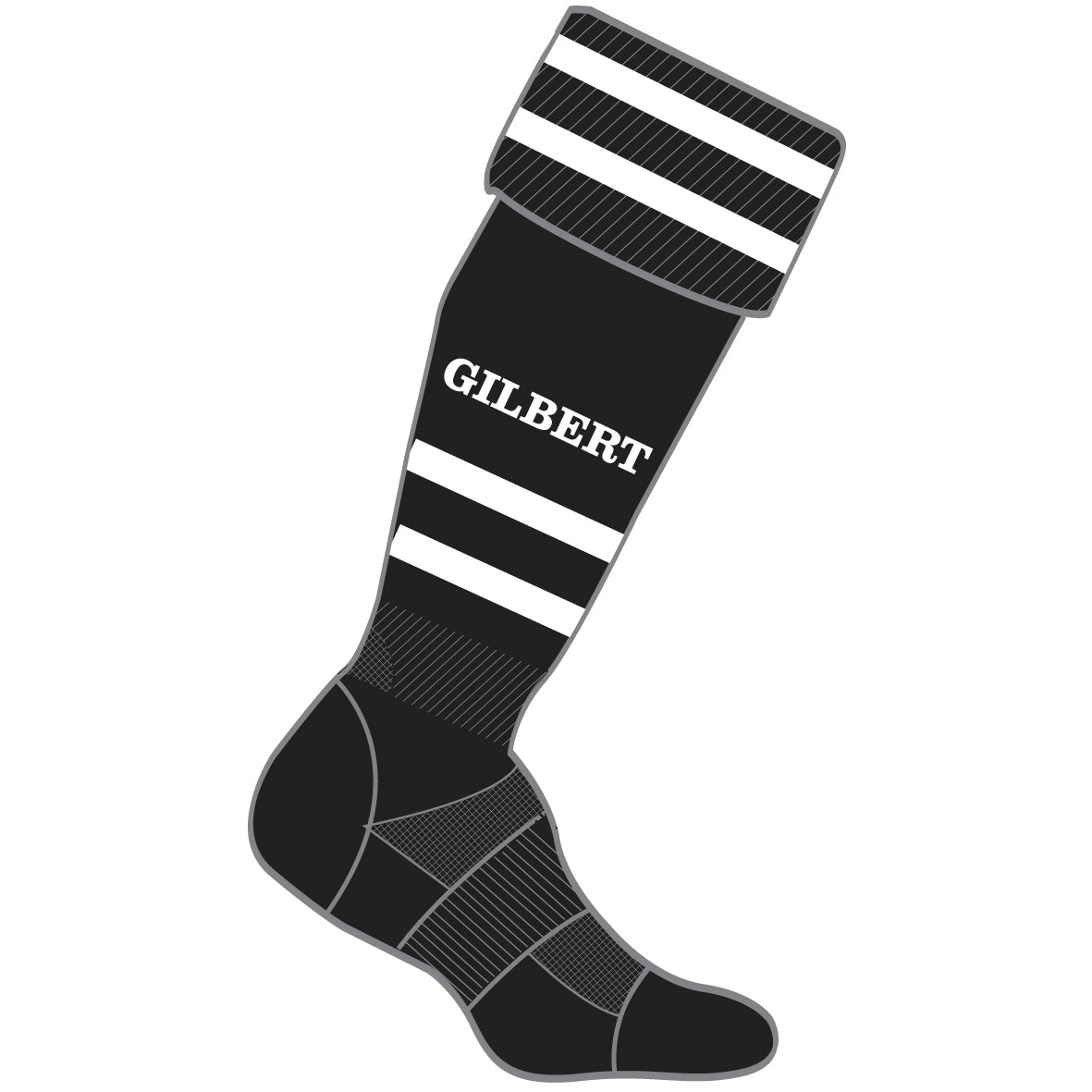 gilbert-rugby-berkshire-referees-pro-calze-training-adulto-nere image 2