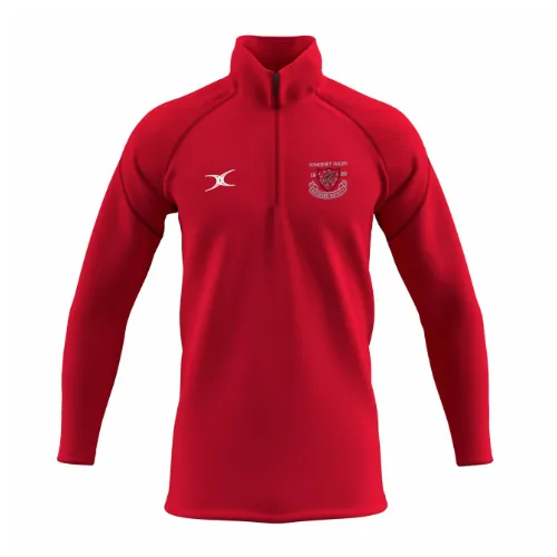 gilbert-rugby-somerset-referees-senior-gts-pile-1-4-zip-rosso-adulto image 1
