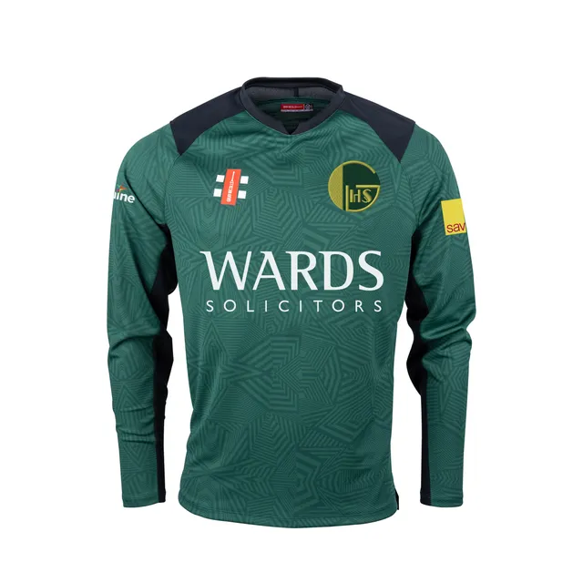 gray-nicolls-pro-t20-maglia-cricket-manica-lunga-golden-hill-cc-senior-verde-ner image 1