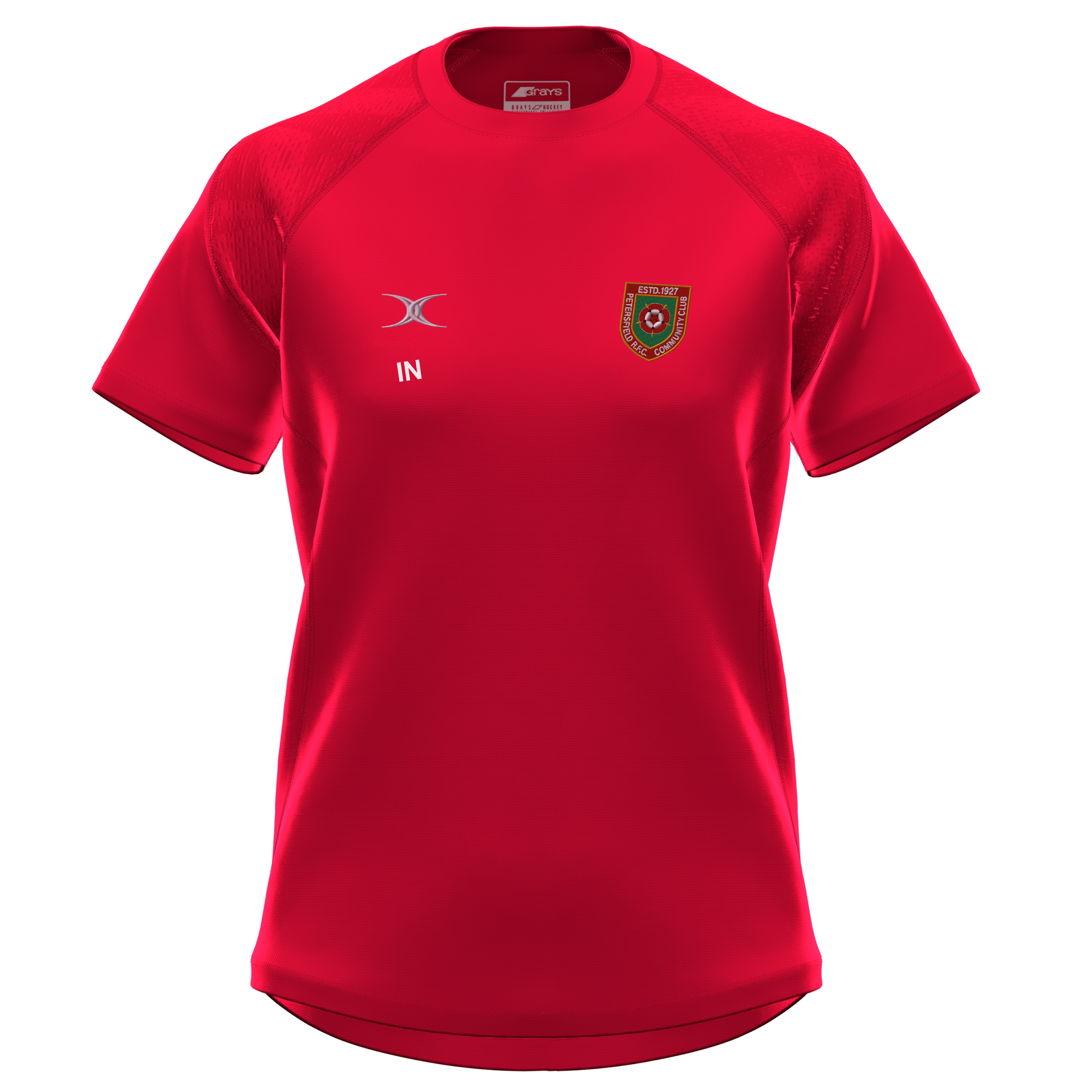 gilbert-rugby-petersfield-rfc-gts-t-shirt-manica-corta-donna-rosso image 1