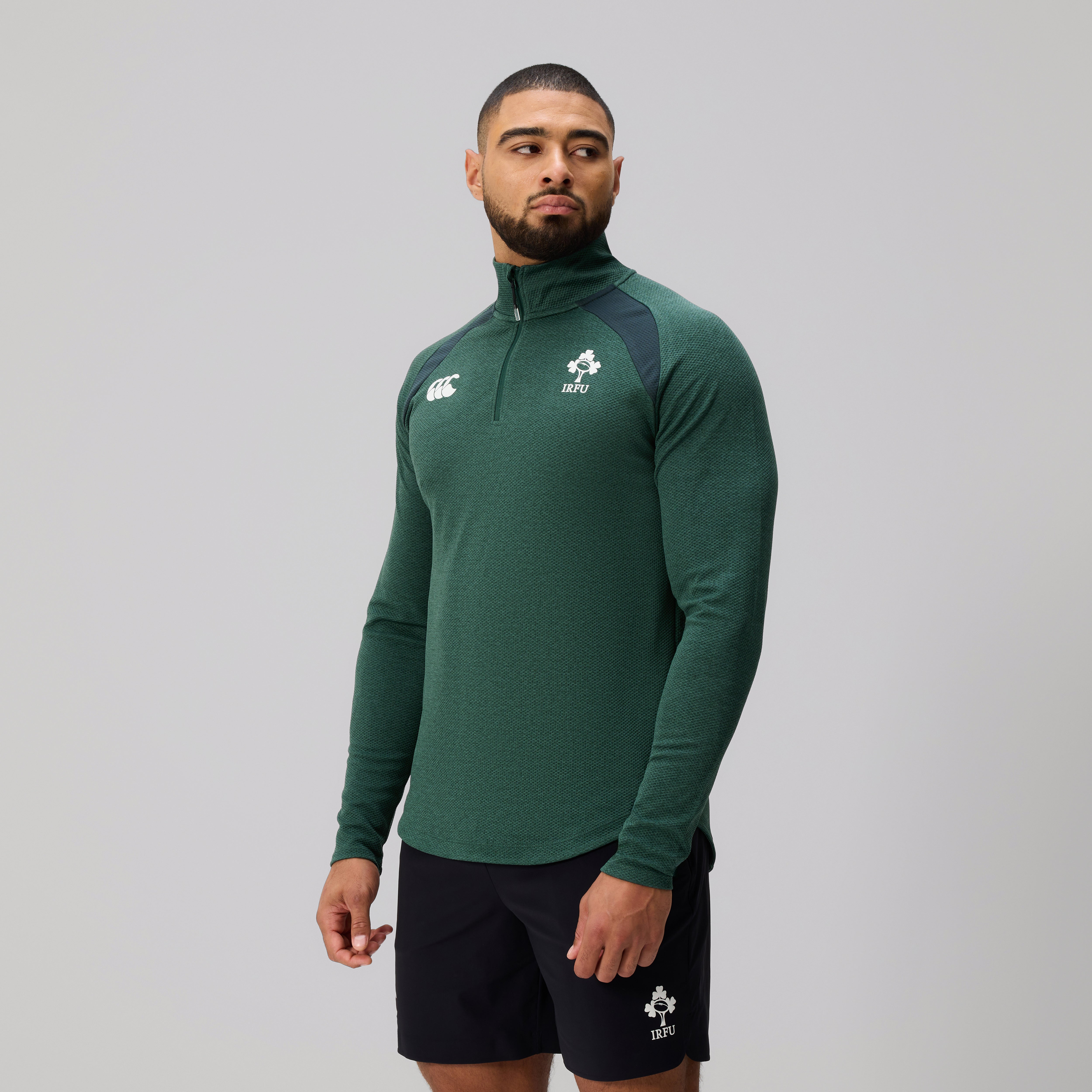 canterbury-ireland-elite-primo-strato-uomo-t-shirt-termica-verde image 1