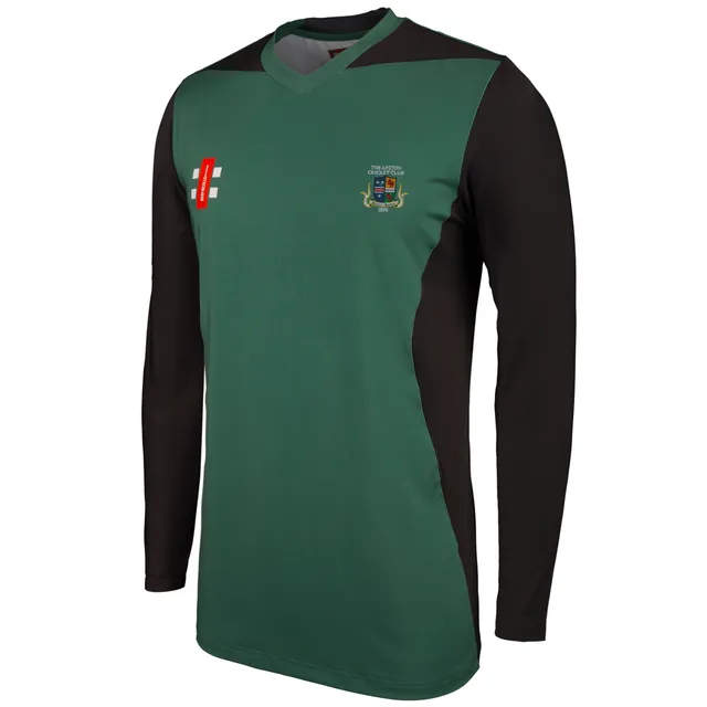 gray-nicolls-pro-performance-maglia-cricket-junior-manica-lunga-verde-nero-thrap image 1