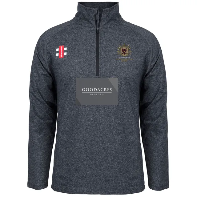 gray-nicolls-queens-park-westfield-adult-mid-layer-velocity-nero-con-mezza-zip image 1