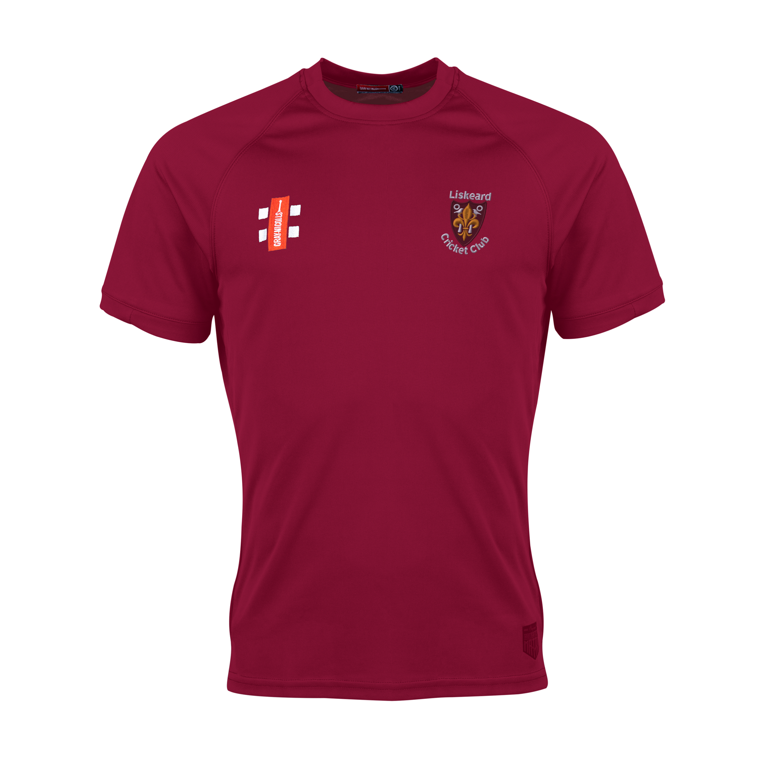 gray-nicolls-liskeard-cc-senior-t-shirt-matrix-v2-manica-corta-bordeaux image 1