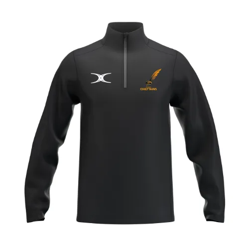 gilbert-rugby-currie-chieftains-uomo-atom-pile-1-4-zip-nero image 1