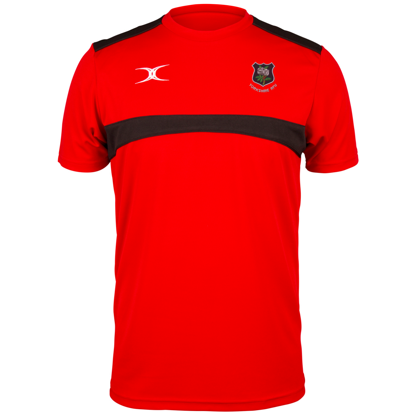 gilbert-rugby-yorkshire-pdg-photon-t-shirt-uomo-rosso-nero image 1