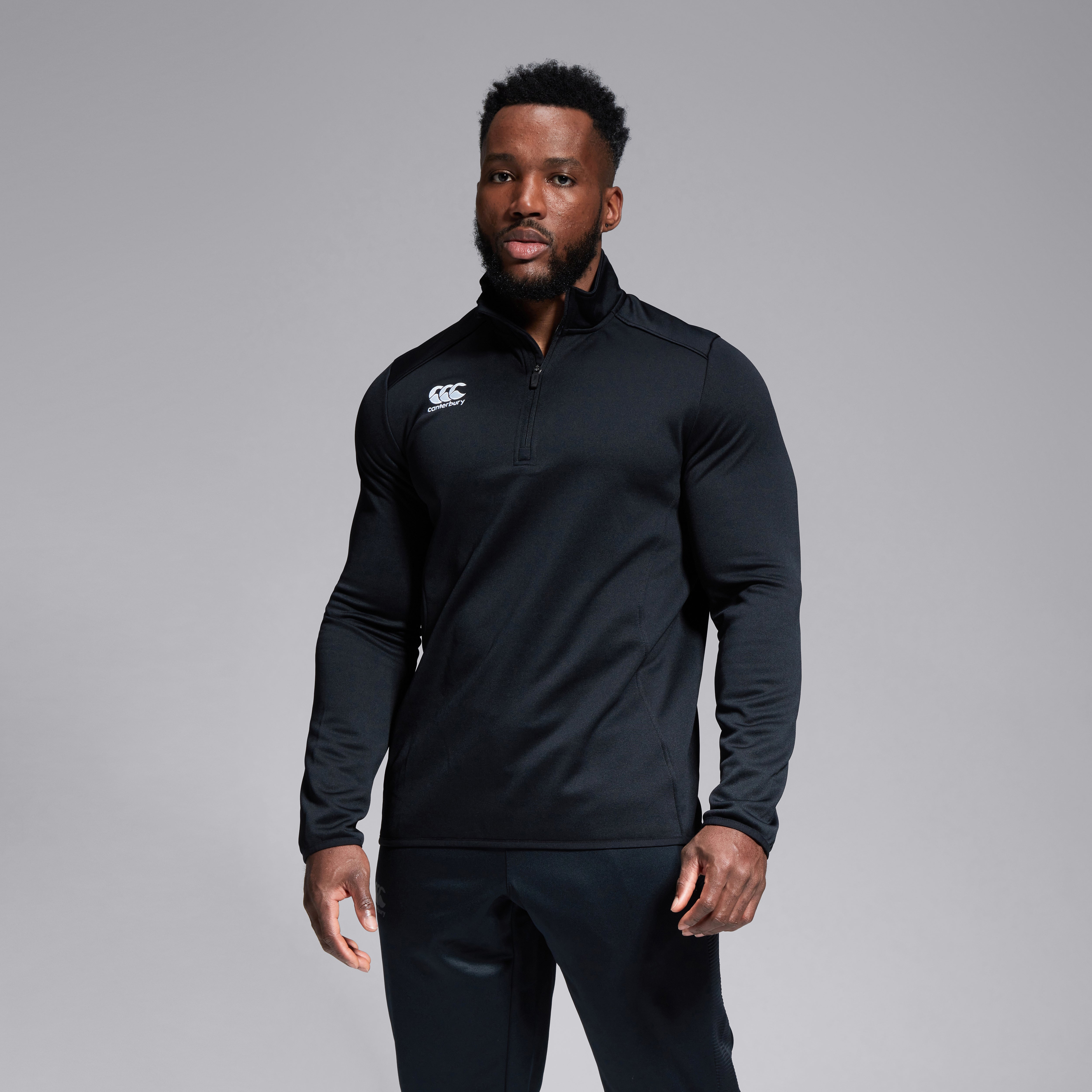 canterbury-club-maglia-training-1-4-zip-midlayer-nera-uomo image 2