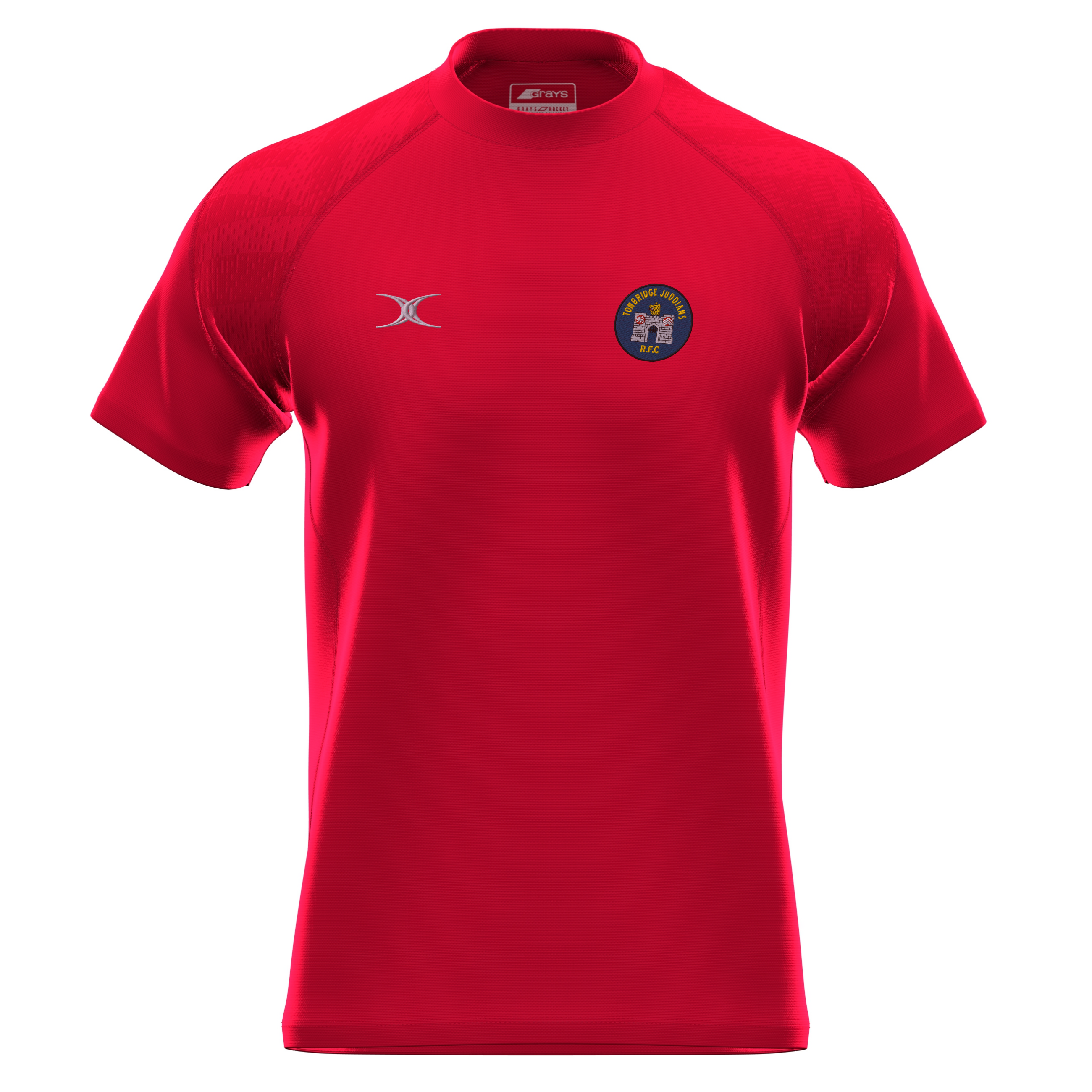 gilbert-rugby-tonbridge-juddians-rfc-gts-t-shirt-rossa-manica-corta-senior image 1