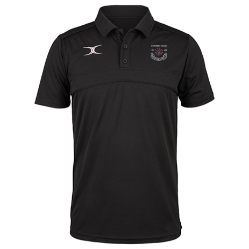 gilbert-rugby-somerset-referees-society-photon-ii-polo-manica-corta-nera-senior image 1