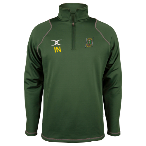 gilbert-rugby-nottingham-medics-rufc-quest-pile-1-4-zip-uomo-adulto-verde image 1