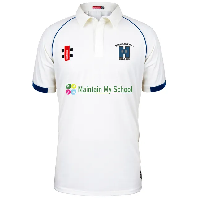 gray-nicolls-high-lane-c-c-matrix-v2-maglia-cricket-manica-corta-ivory-navy image 1