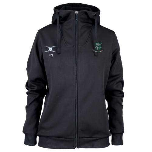 gilbert-rugby-wharfedale-rufc-donna-pro-felpa-con-cappuccio-nera image 1